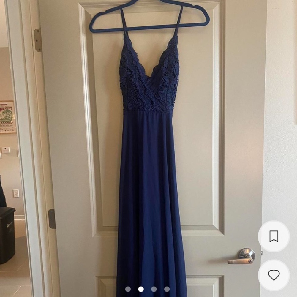 Dark blue formal gown